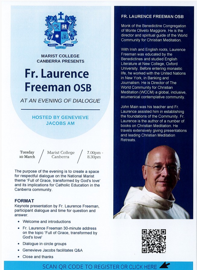 Fr Laurence Freeman OSB: An Evening of Dialogue