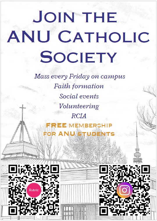 Are you an ANU student? Join the ANU Catholic Society!