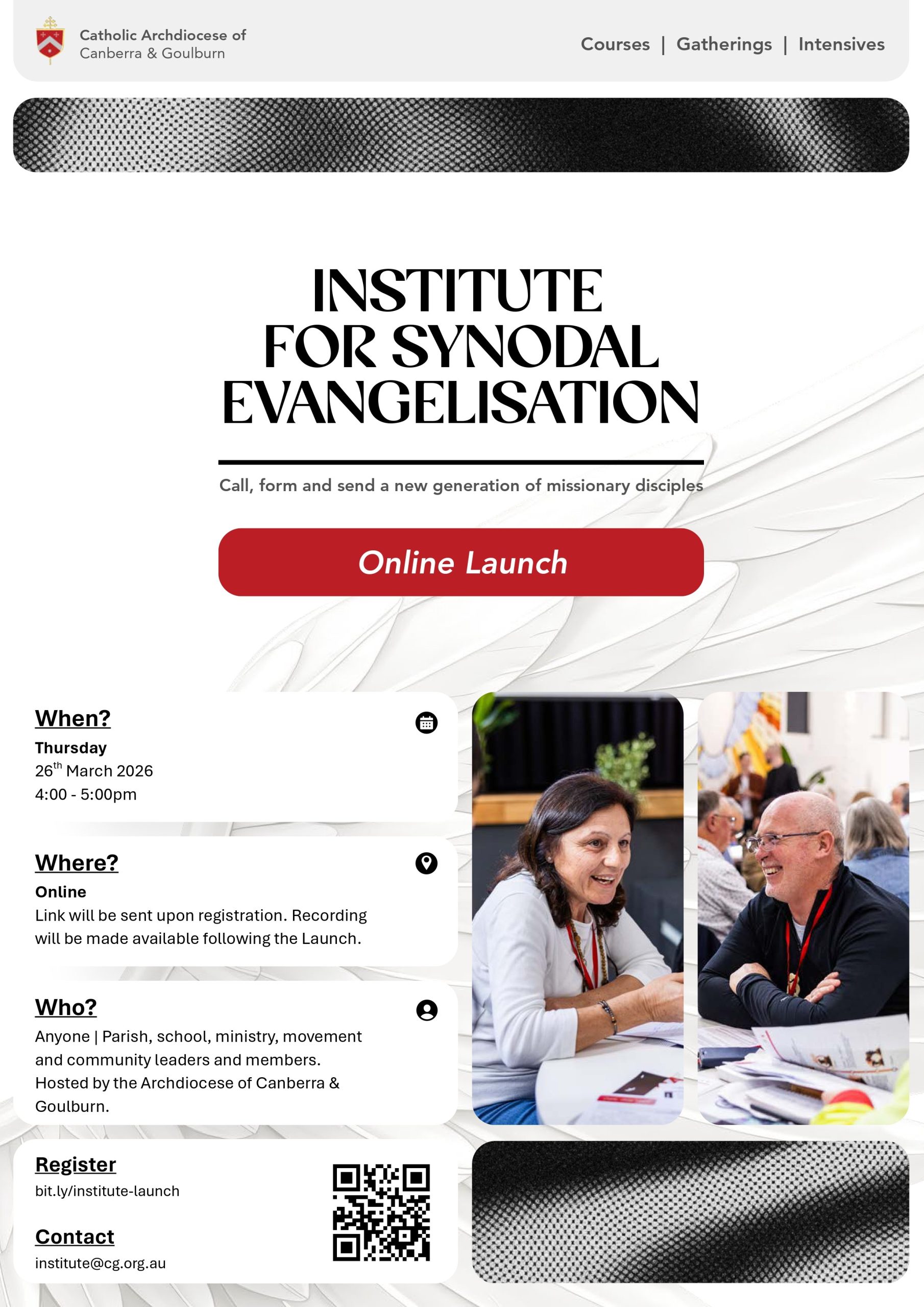 Invitation for Launch of the Institute for Synodal Evangelisation – Thursday, 26 March 2026