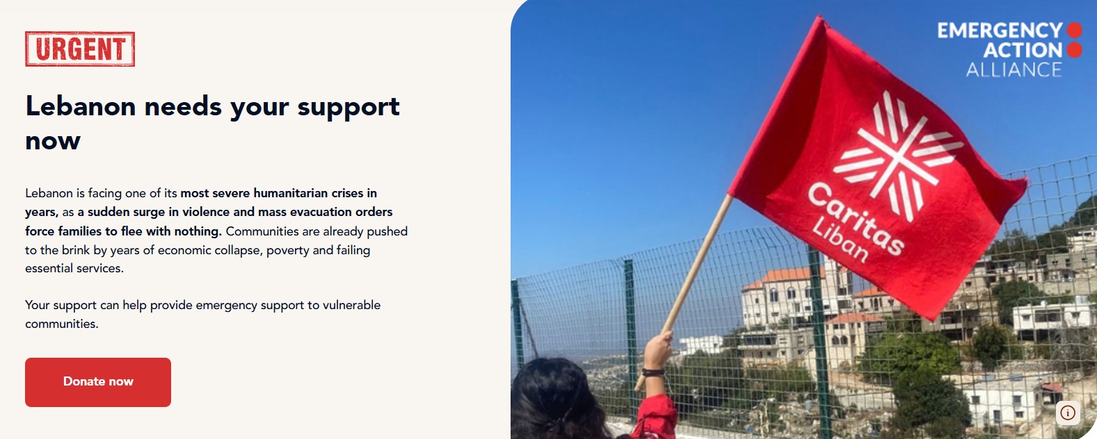 Caritas Australia Lebanon Emergency Appeal