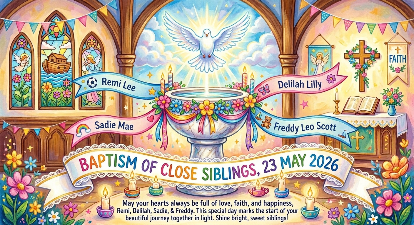 Baptism of CLOSE Siblings