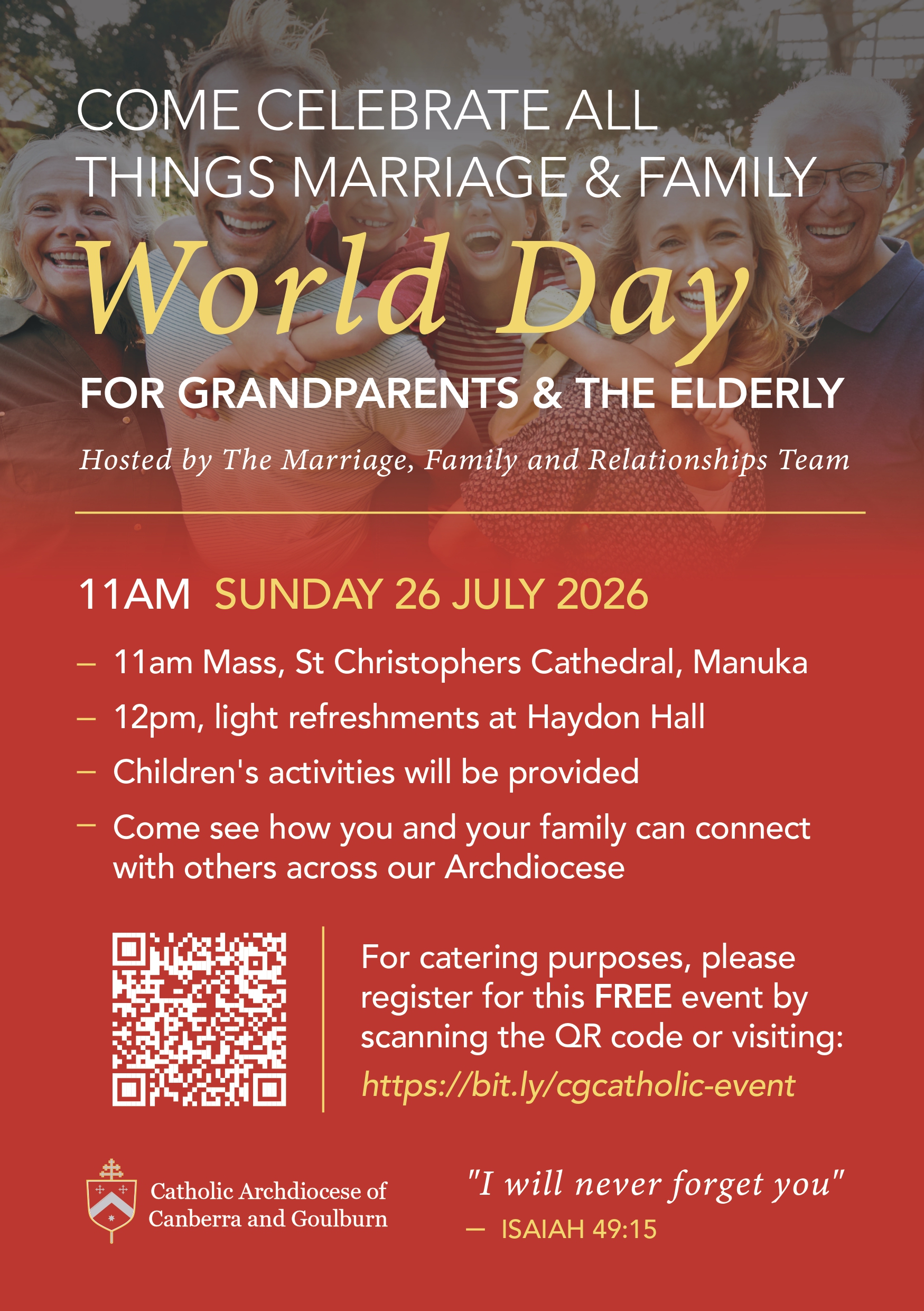World Day for Grandparents and the Elderly – Sunday, 26 July