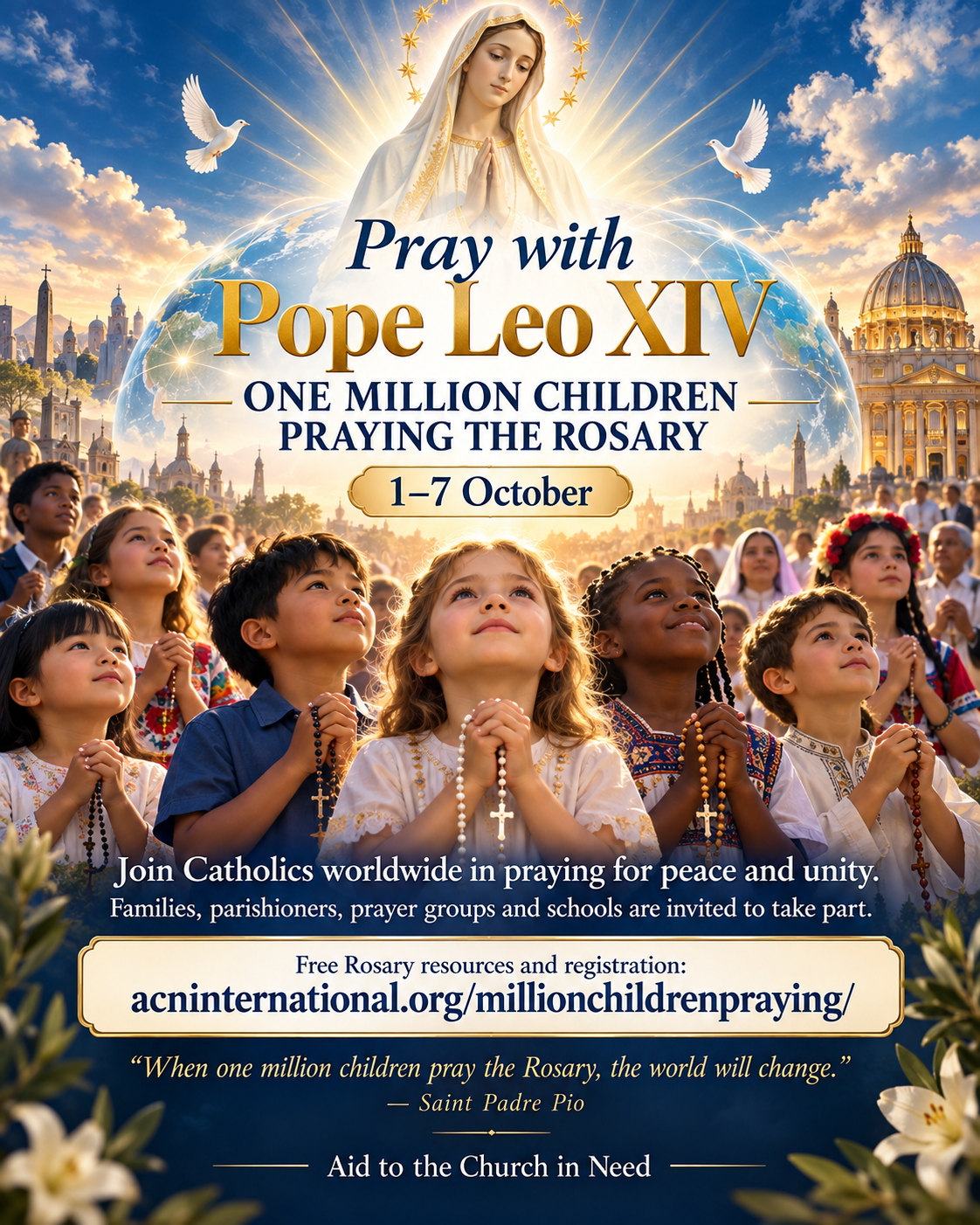 Pray with Pope Leo XIV: One Million Children Praying the Rosary