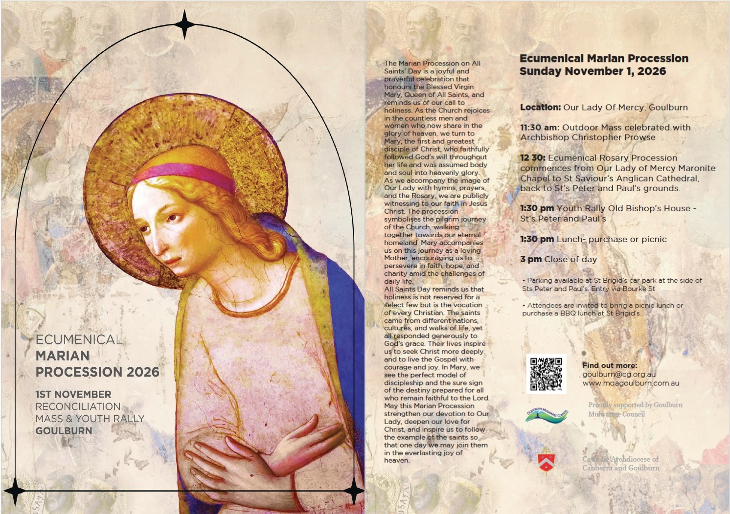 Marian Procession 2026 Flyer: Program & Schedule
